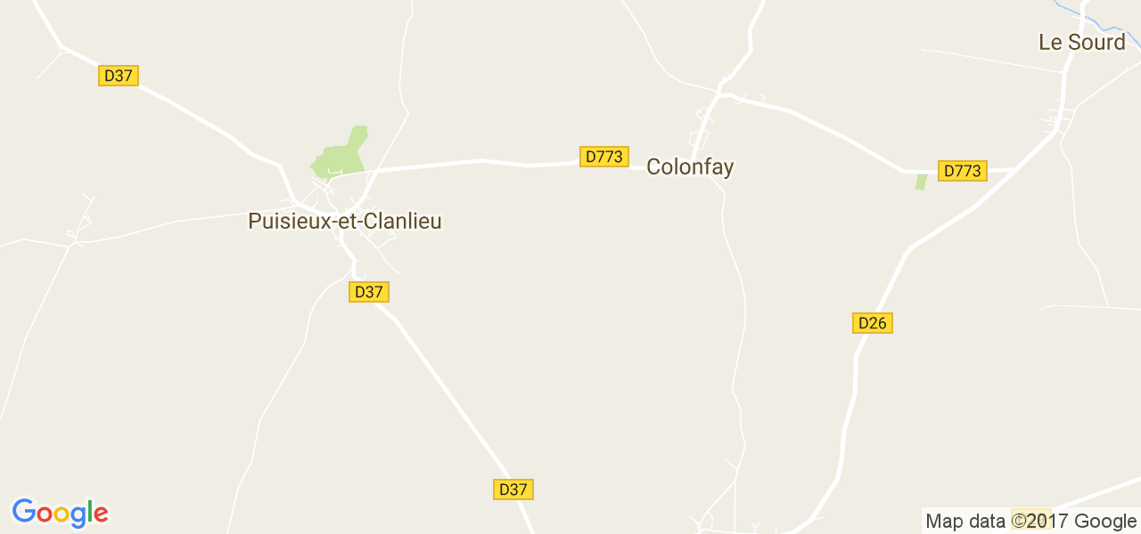 map de la ville de Colonfay