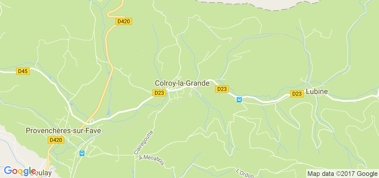 map de la ville de Colroy-la-Grande