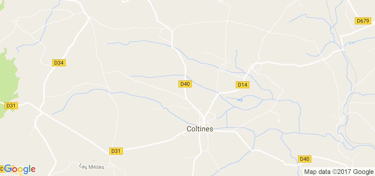 map de la ville de Coltines