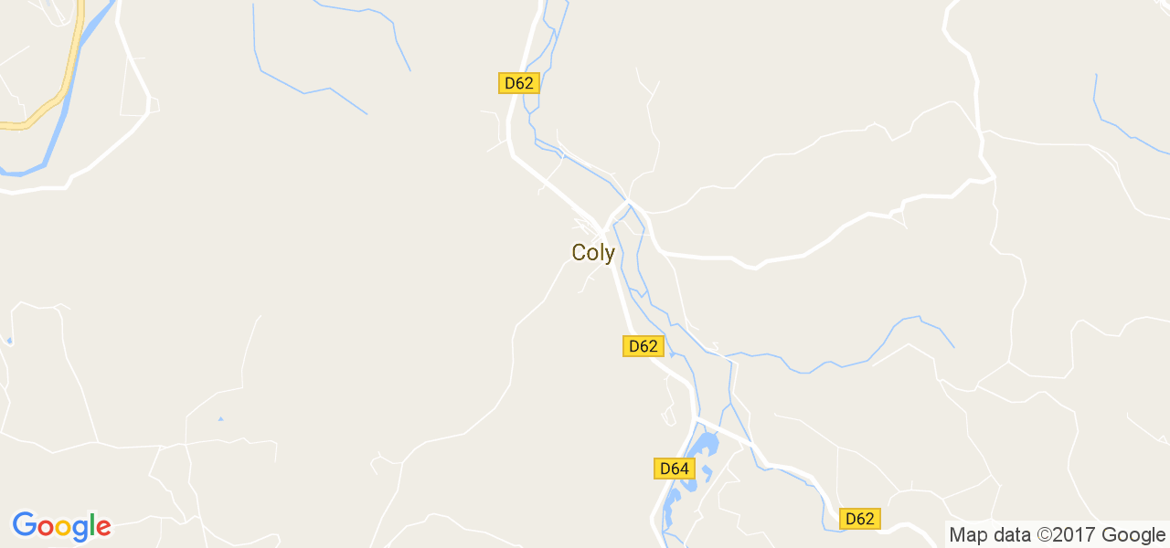 map de la ville de Coly