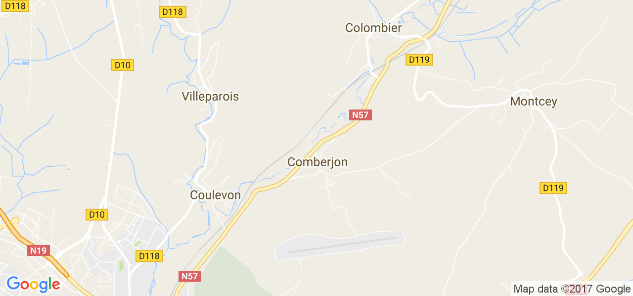 map de la ville de Comberjon