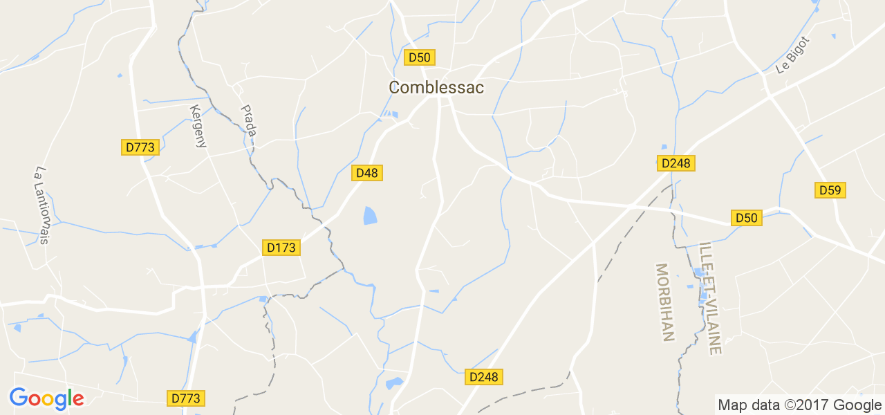 map de la ville de Comblessac