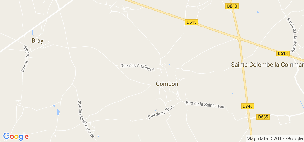 map de la ville de Combon