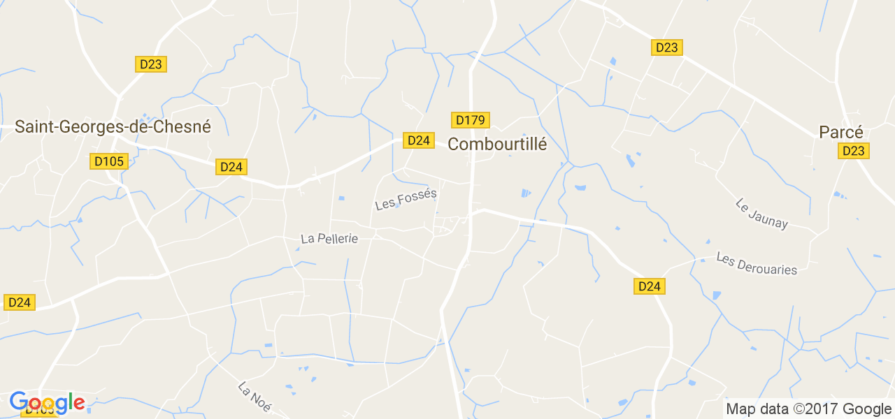 map de la ville de Combourtillé