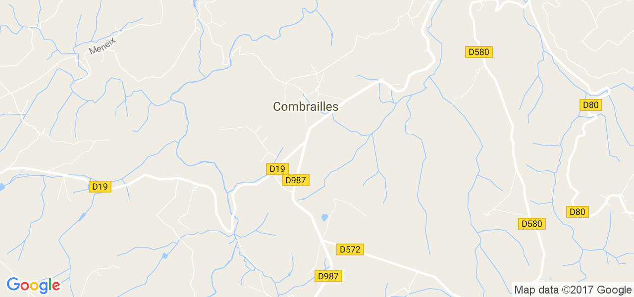 map de la ville de Combrailles