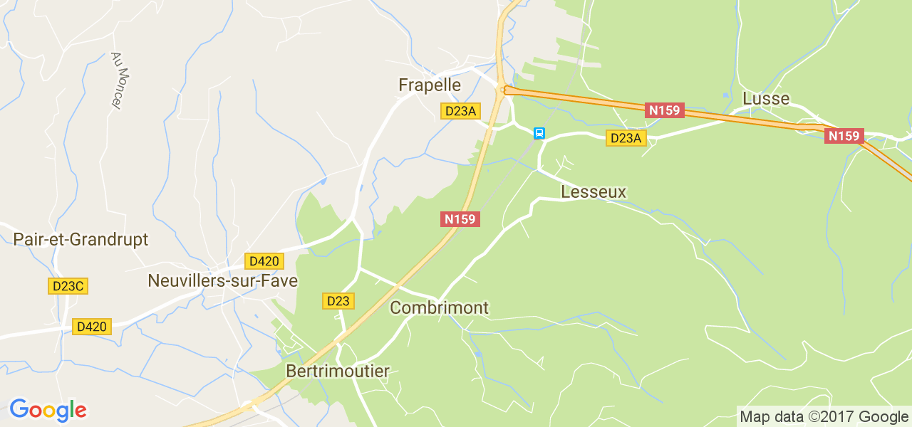 map de la ville de Combrimont