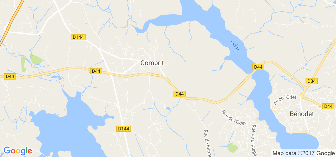 map de la ville de Combrit