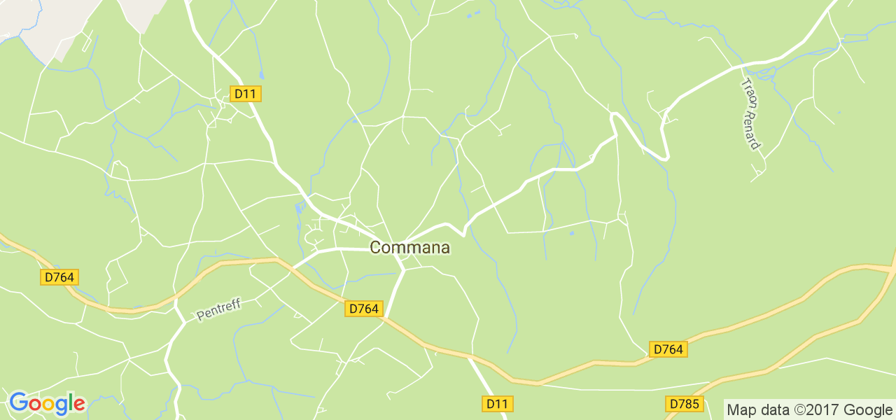 map de la ville de Commana