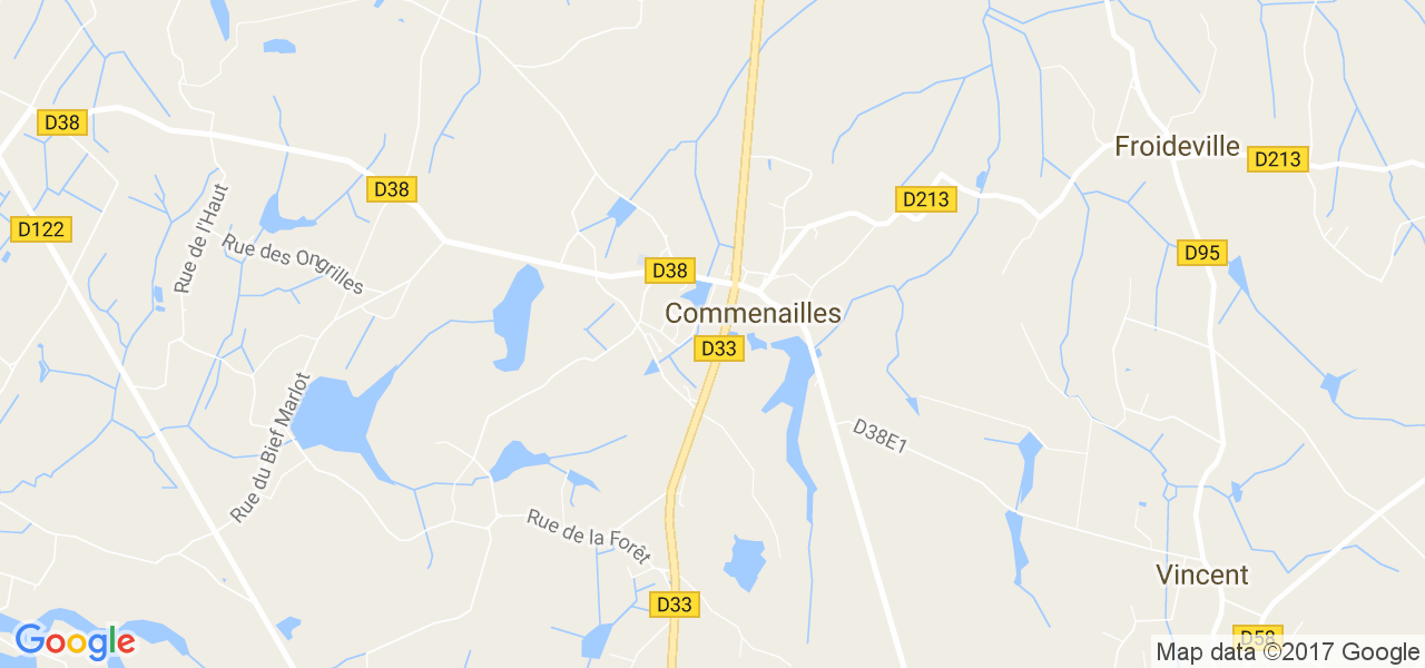 map de la ville de Commenailles