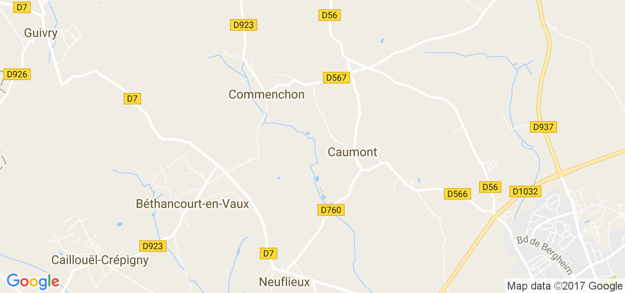 map de la ville de Commenchon