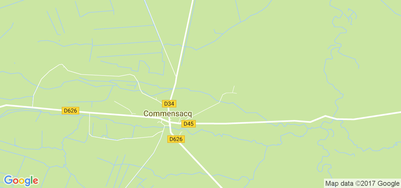 map de la ville de Commensacq