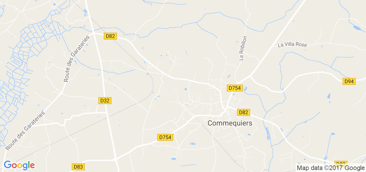 map de la ville de Commequiers