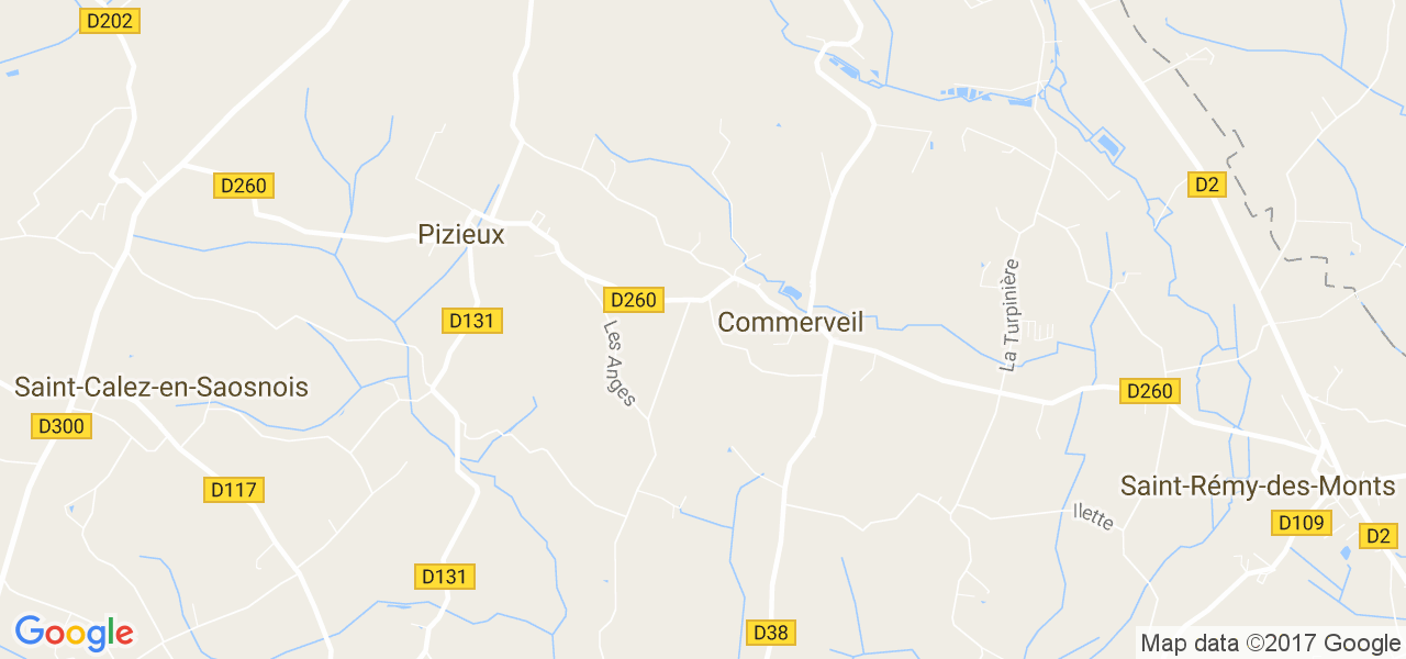 map de la ville de Commerveil