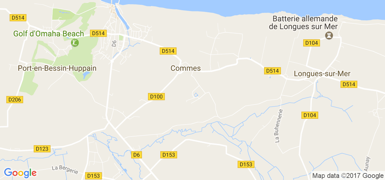 map de la ville de Commes