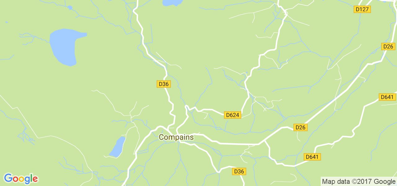 map de la ville de Compains