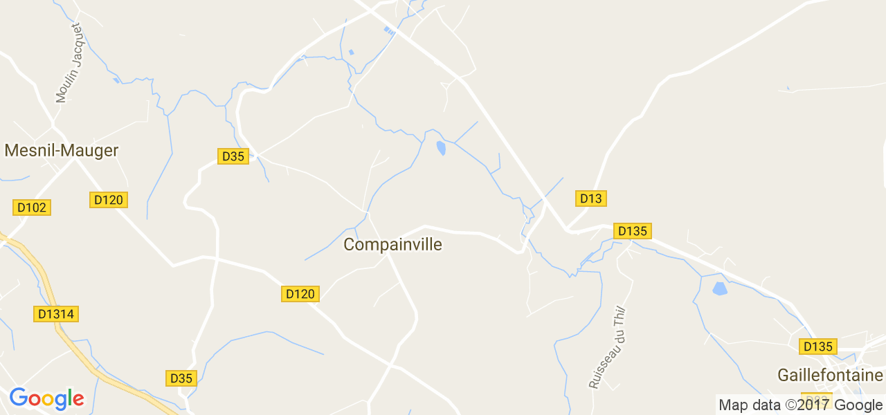 map de la ville de Compainville