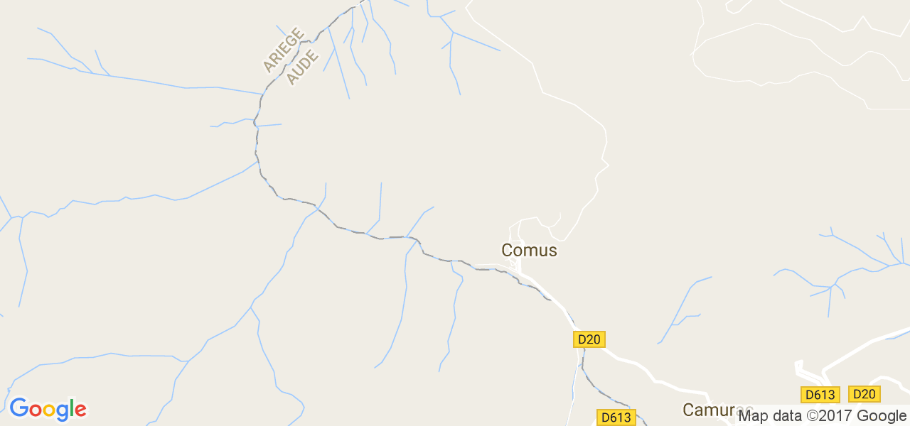 map de la ville de Comus