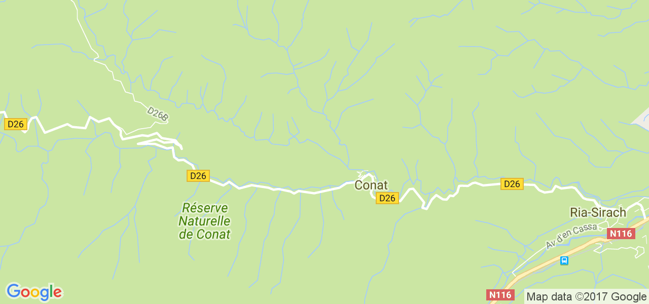 map de la ville de Conat