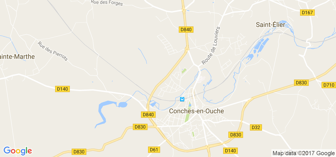 map de la ville de Conches-en-Ouche