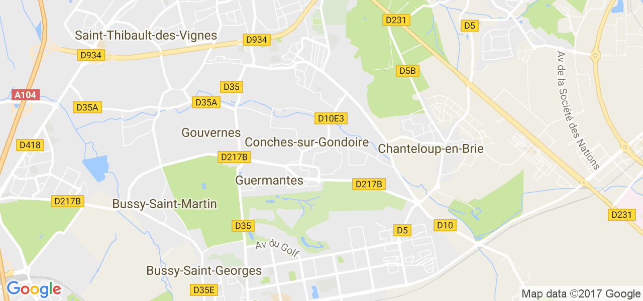 map de la ville de Conches-sur-Gondoire