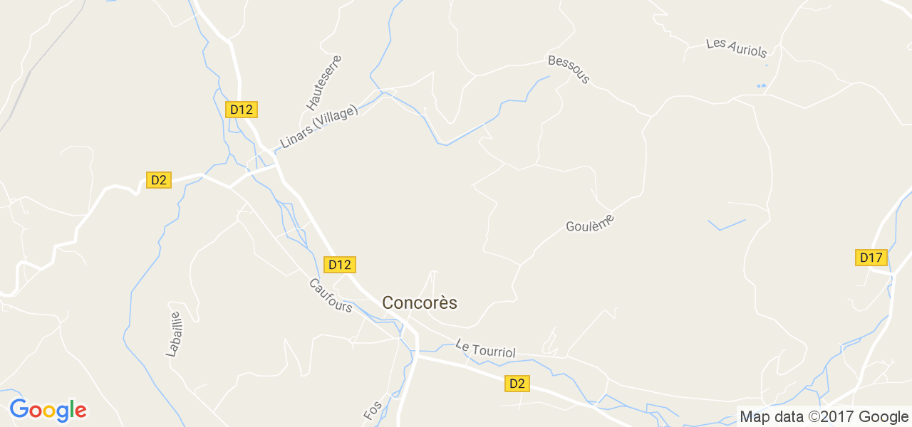 map de la ville de Concorès