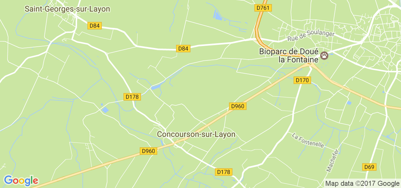 map de la ville de Concourson-sur-Layon