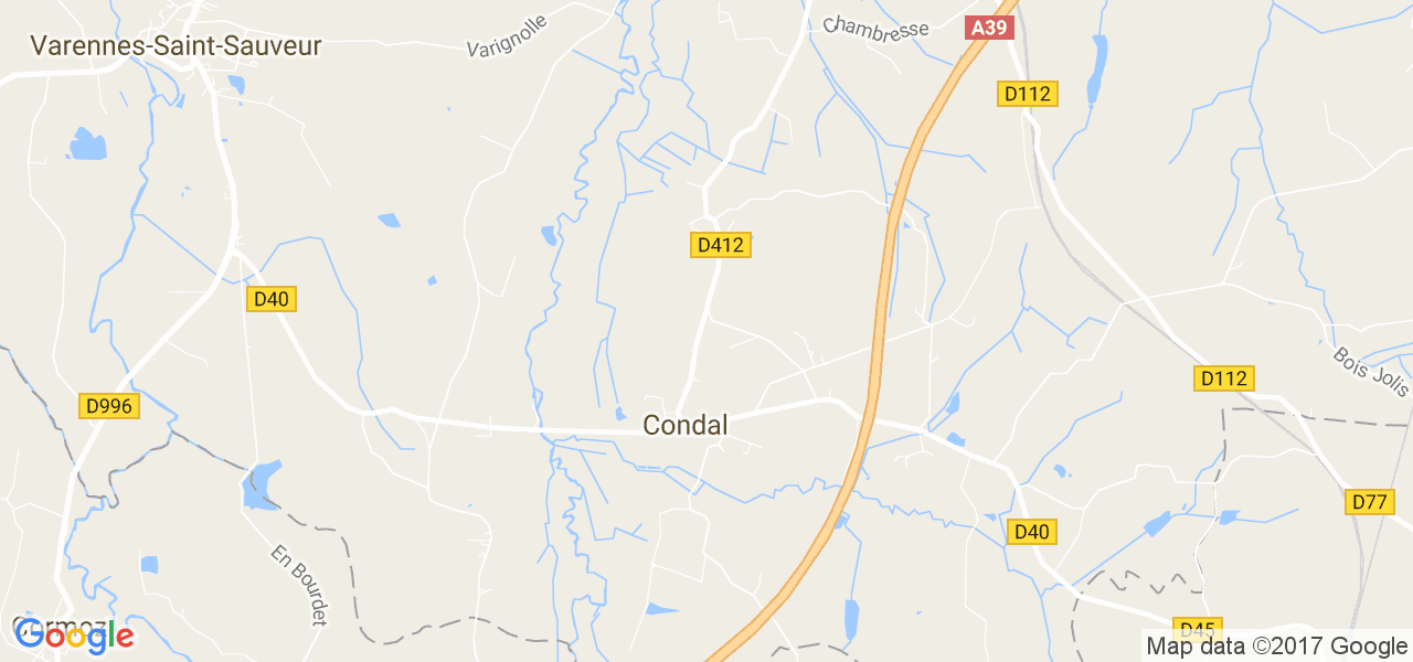 map de la ville de Condal