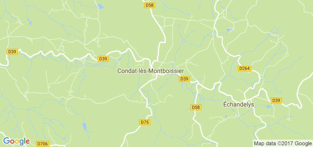 map de la ville de Condat-lès-Montboissier