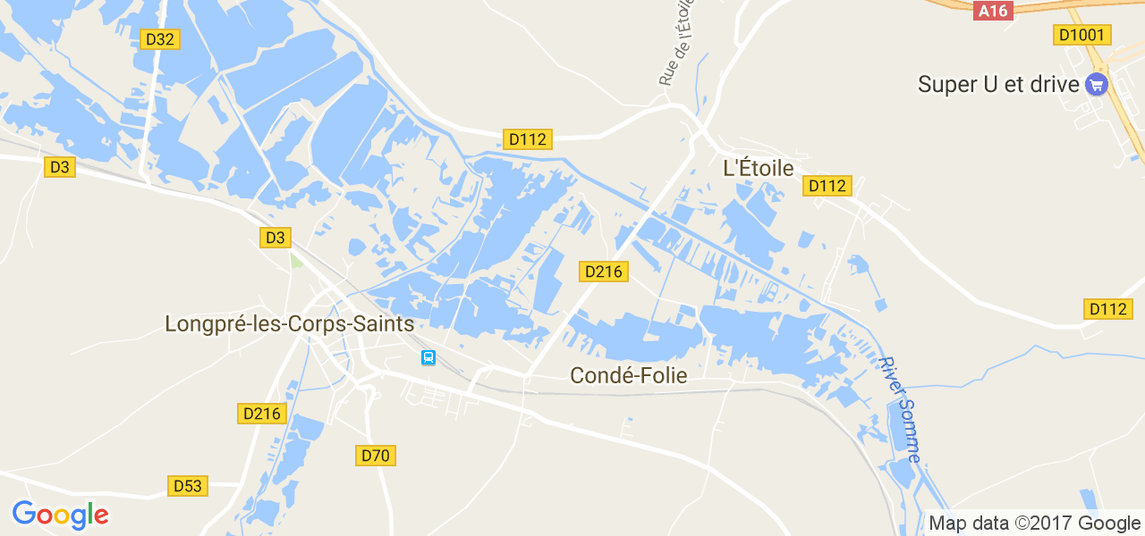 map de la ville de Condé-Folie