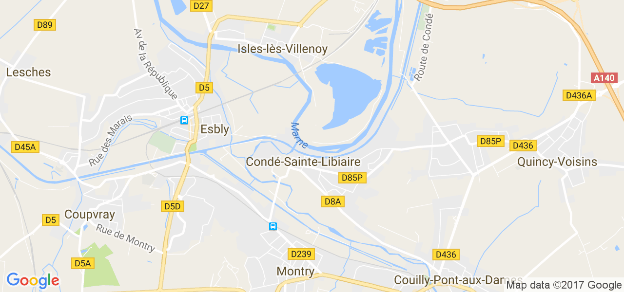 map de la ville de Condé-Sainte-Libiaire