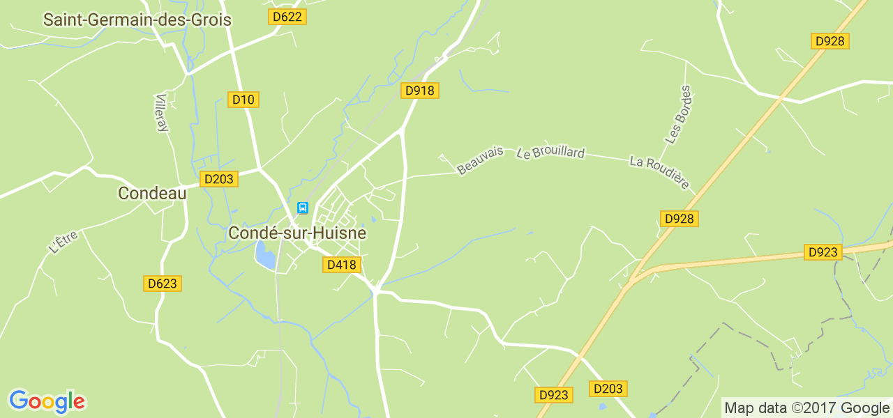 map de la ville de Condé-sur-Huisne