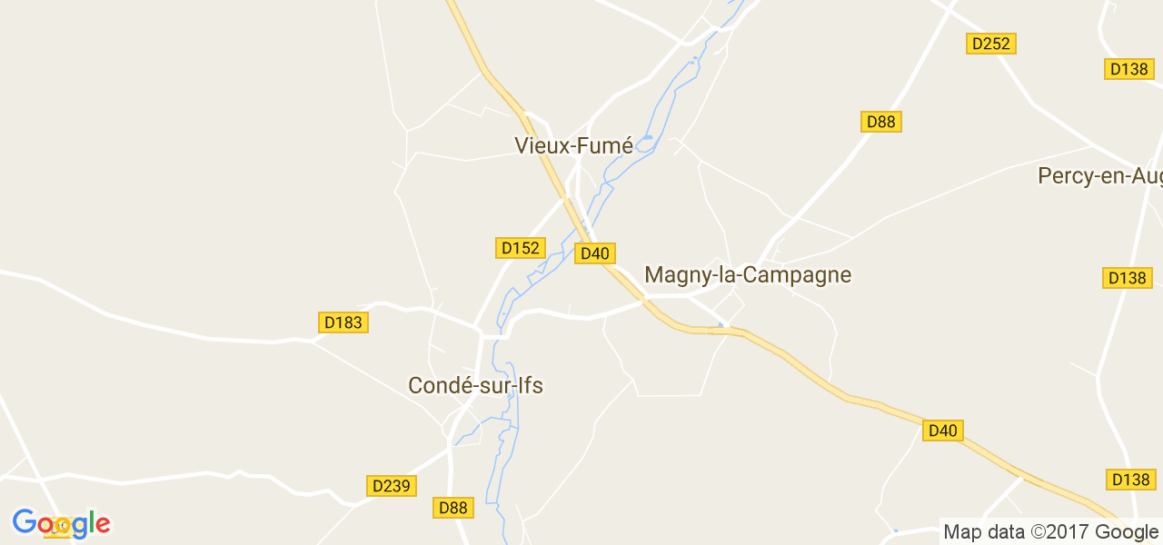 map de la ville de Condé-sur-Ifs