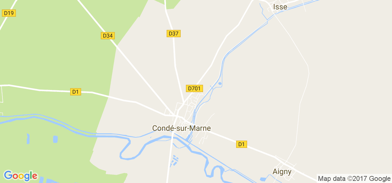 map de la ville de Condé-sur-Marne