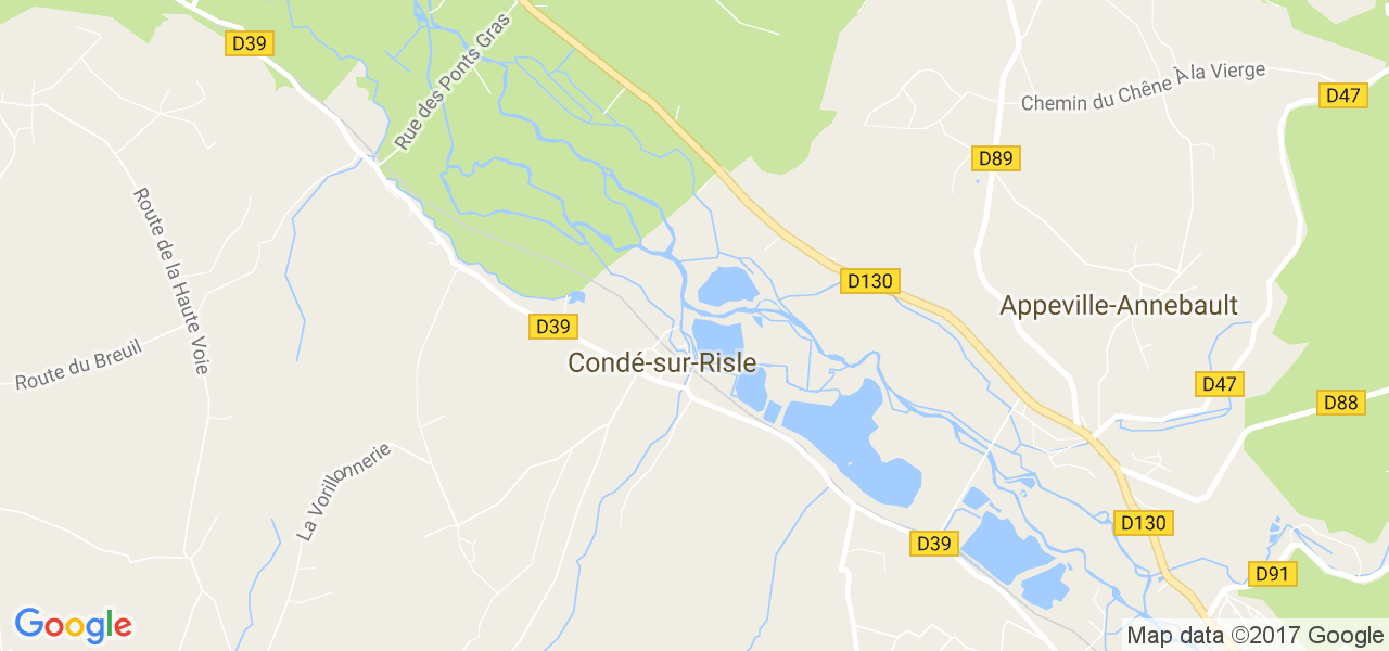 map de la ville de Condé-sur-Risle