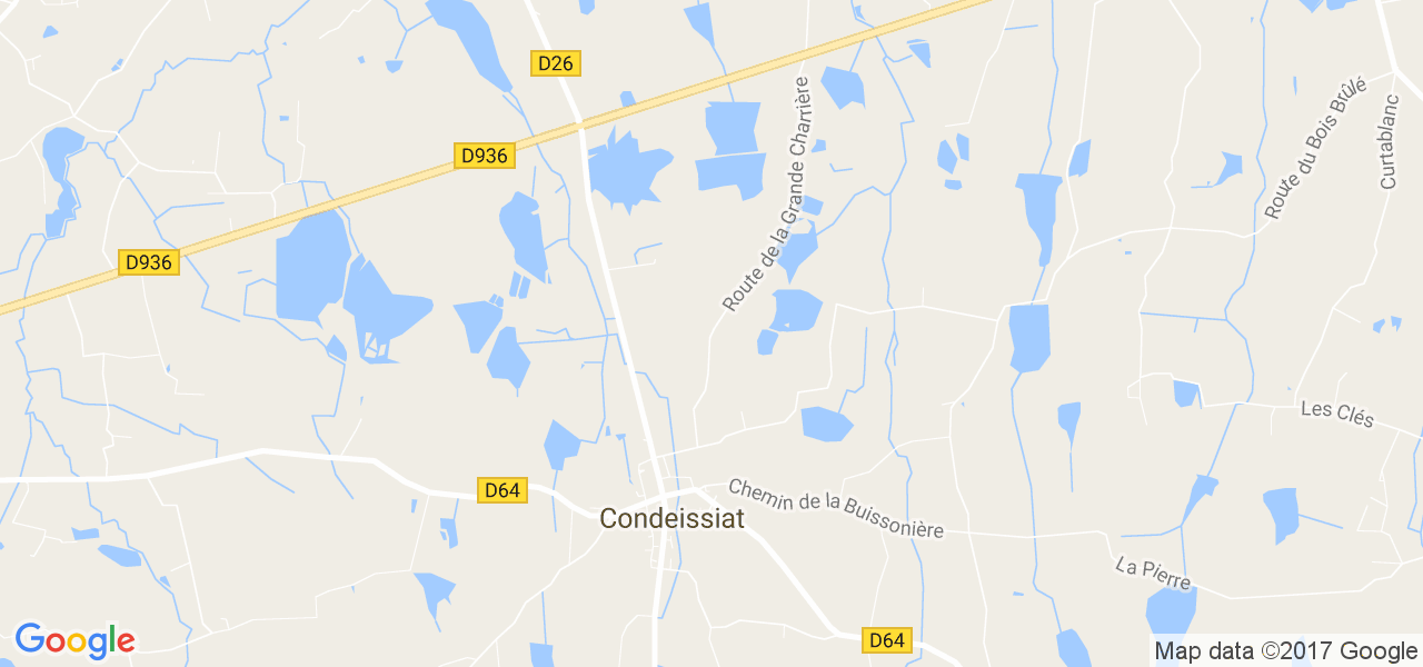 map de la ville de Condeissiat