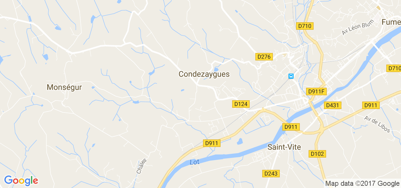 map de la ville de Condezaygues