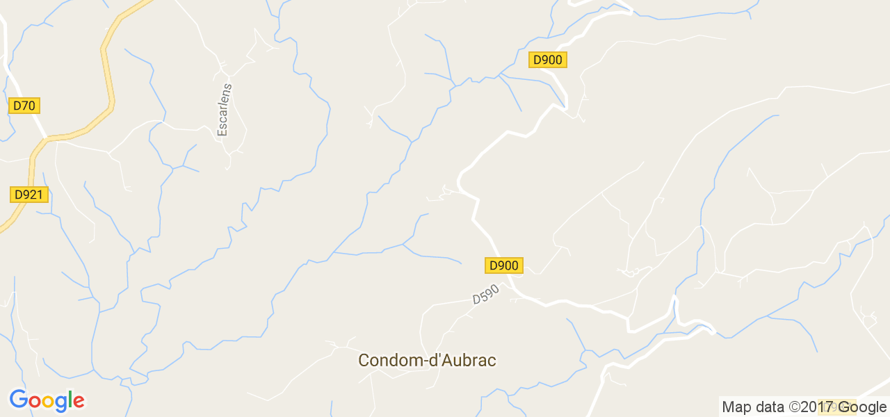 map de la ville de Condom-d'Aubrac