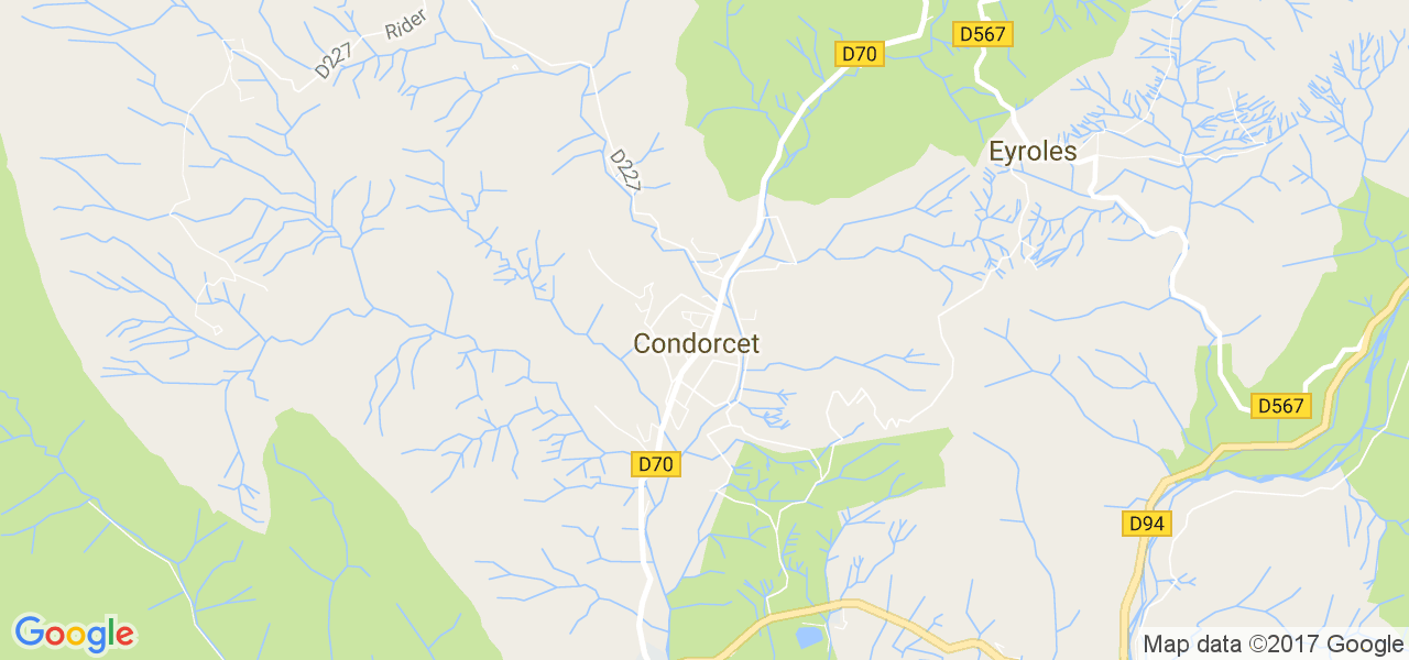 map de la ville de Condorcet