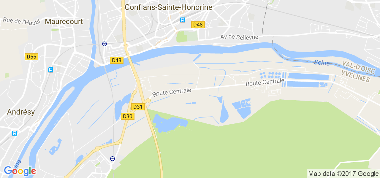 map de la ville de Conflans-Sainte-Honorine