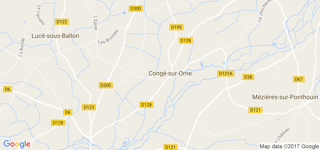 map de la ville de Congé-sur-Orne