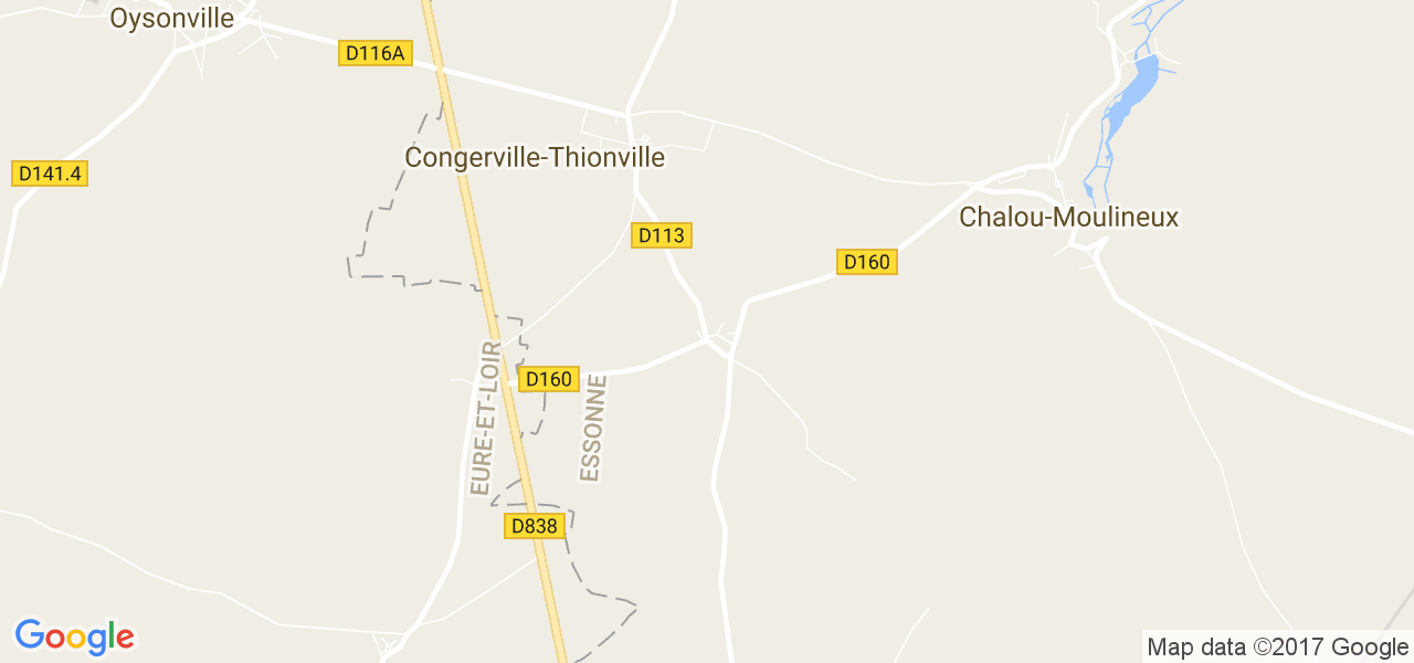 map de la ville de Congerville-Thionville