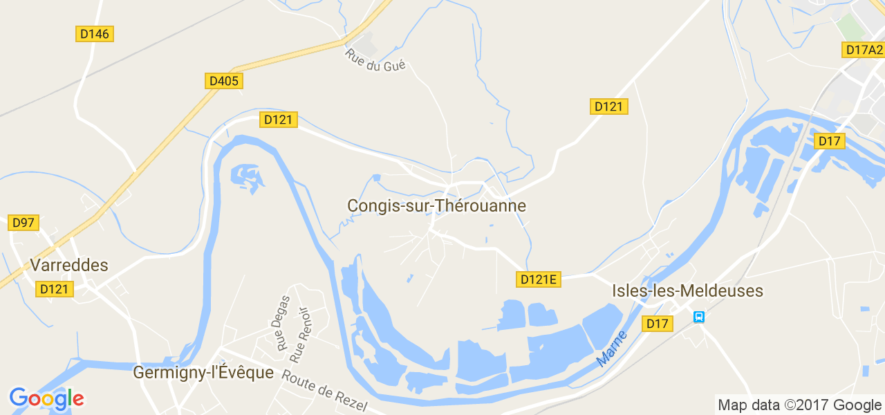 map de la ville de Congis-sur-Thérouanne