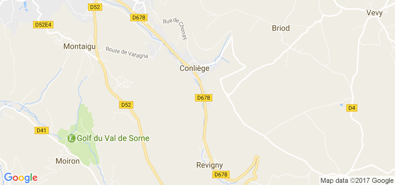 map de la ville de Conliège