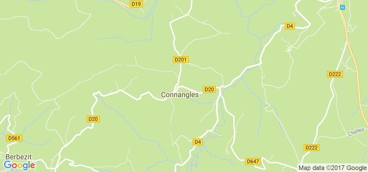 map de la ville de Connangles