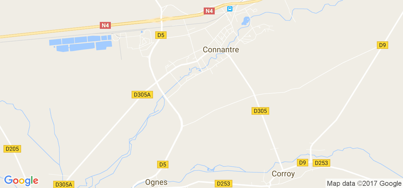 map de la ville de Connantre