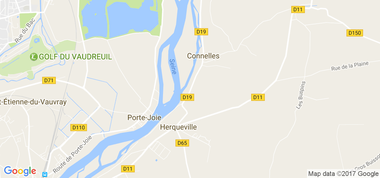 map de la ville de Connelles