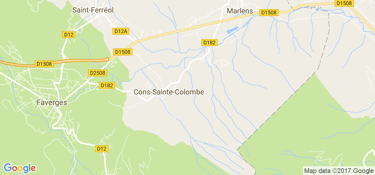 map de la ville de Cons-Sainte-Colombe