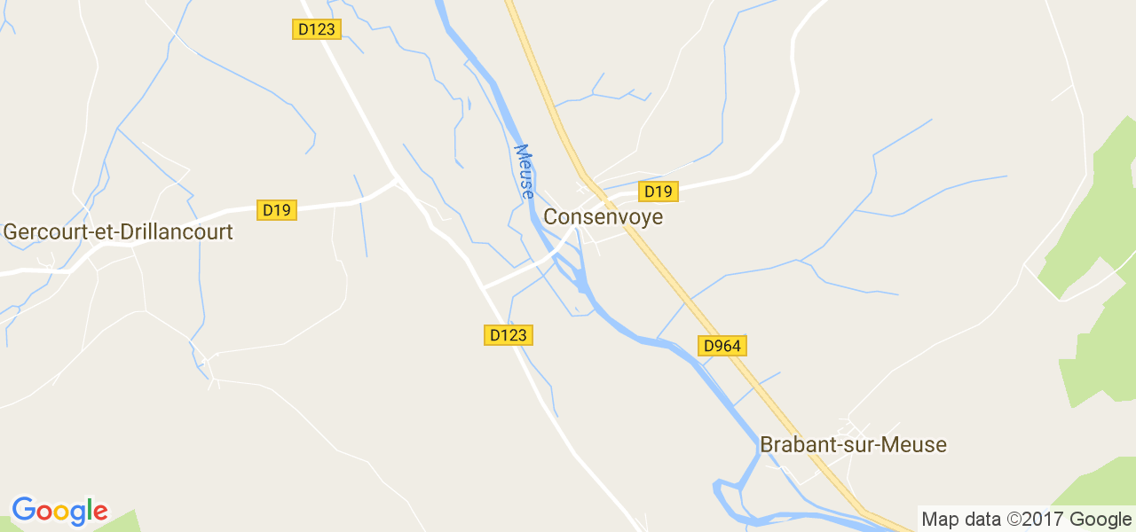 map de la ville de Consenvoye