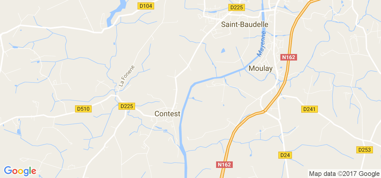 map de la ville de Contest