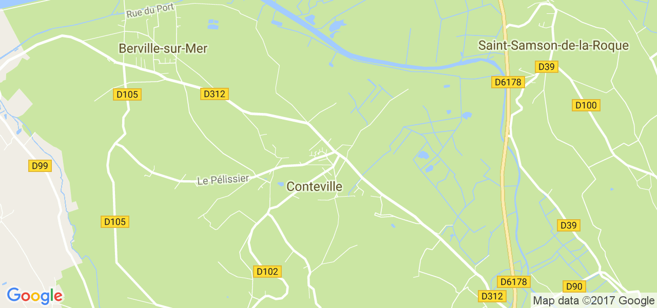 map de la ville de Conteville